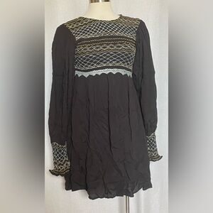 Free People embroidered baby doll dress